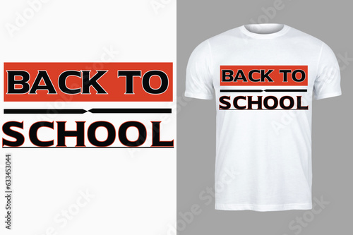 White t shirt design with plain style back to school quote