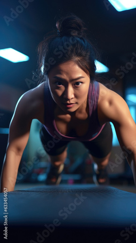 woman working out at gym