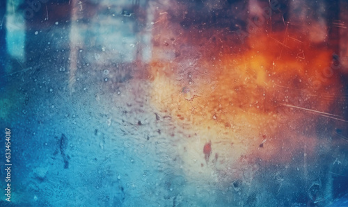 Wet windows. Light  rain. background. For banner  postcard  illustration Created with generative AI tools