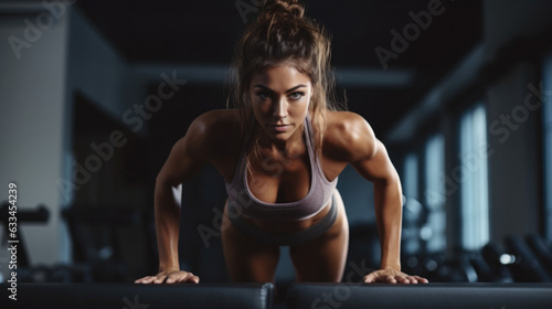 woman working out at gym