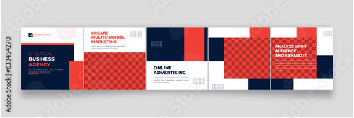 Instagram Carousel Post Business Templates, Microblog Carousel Template For Social Media Post.Instagram Posts Template, Editable Carousel Post For Business.