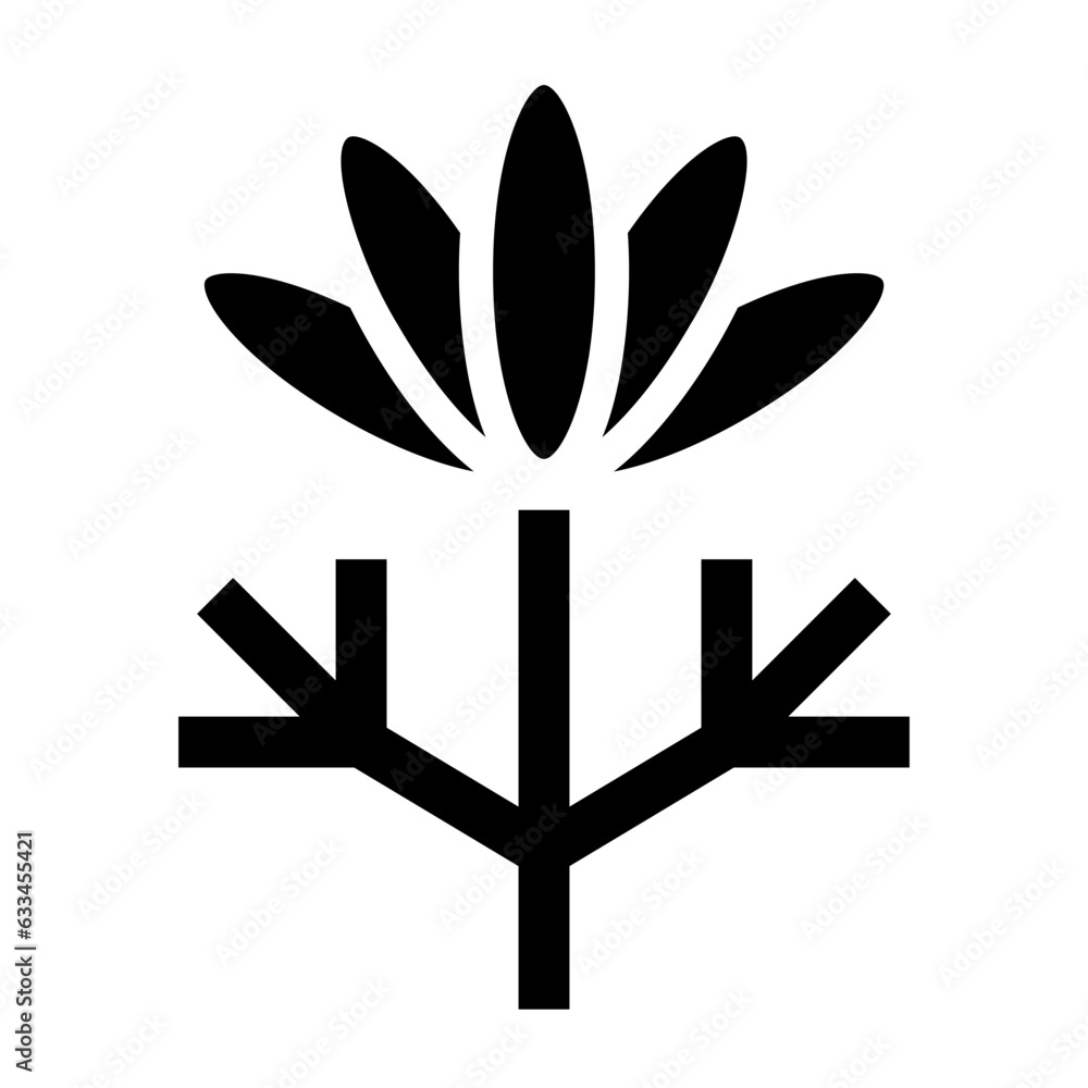 花を表す塗りつぶしスタイルのアイコン 花を表す塗りつぶしスタイルのアイコン