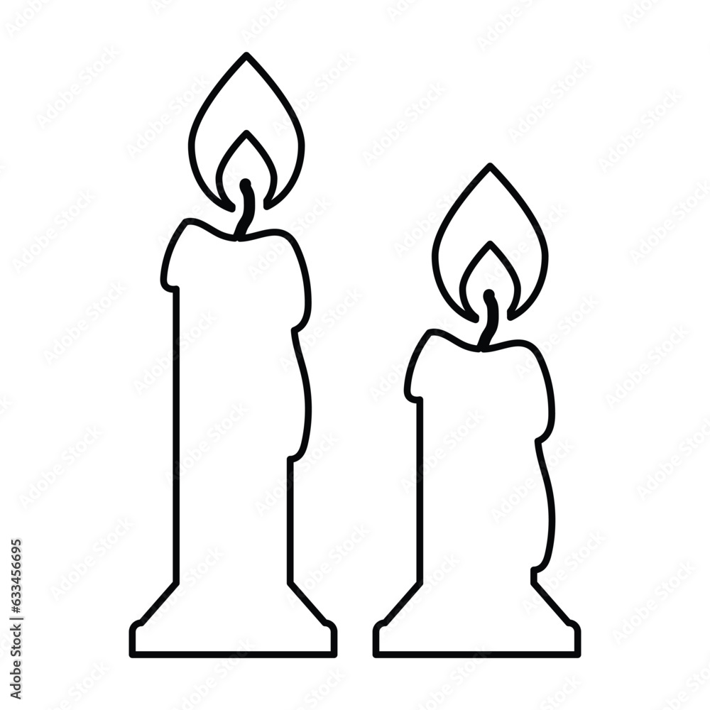Obraz premium Candle Light Icon