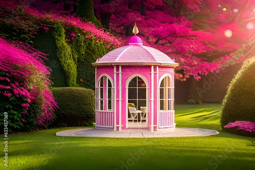 gazebo in the garden , Barbie palace in the garden 