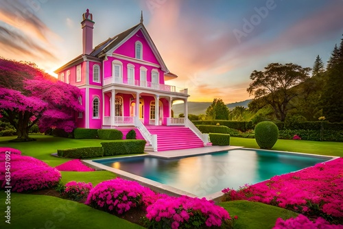 pavilion in the park , Barbie house , Barbie room ,Barbie dream land , Barbie home in garden