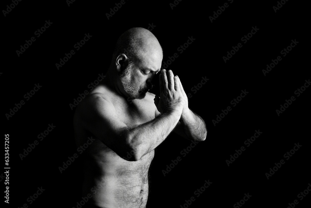 body expression body movements man in black and white photo fine art silhouette
