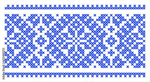 Vector illustration of Ukrainian ornament in ethnic style, identity, vyshyvanka, embroidery for print clothes, websites, banners