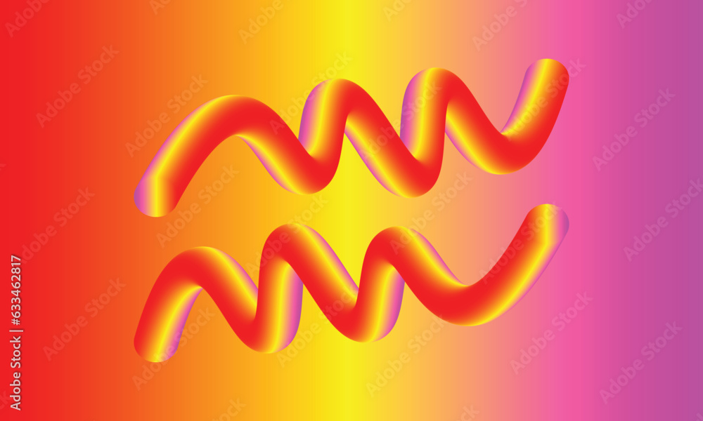 Fototapeta premium Abstract Fluid Multicolors geometric compositions with gradient 3d wave shape Background with colorful