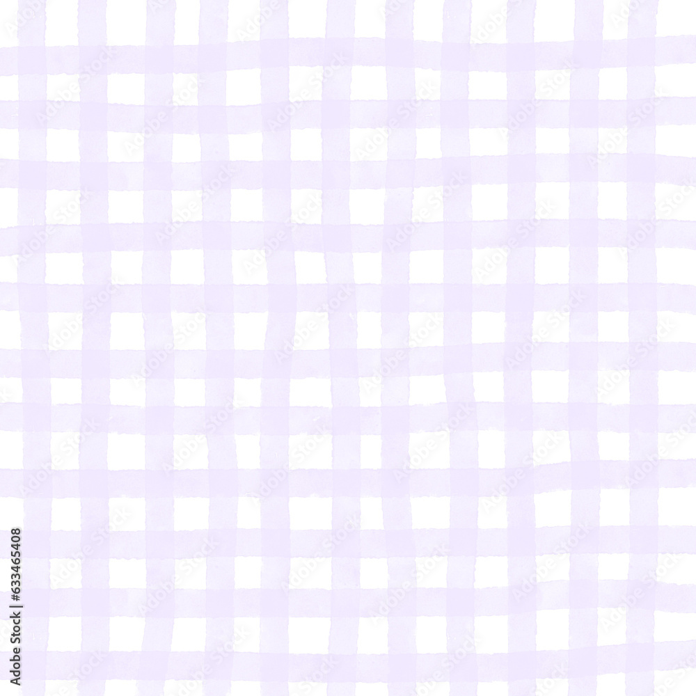 Purple Gingham Hand Drawn Background Purple Gingham Hand Drawn Background