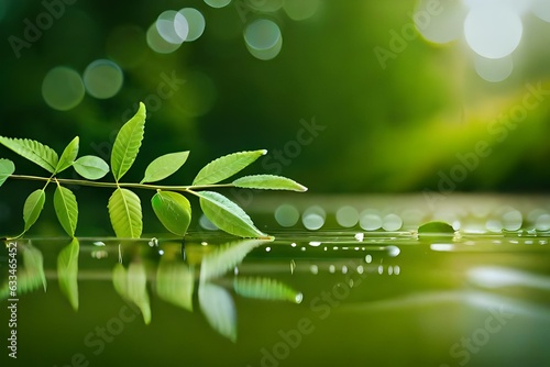 green leaves with drops