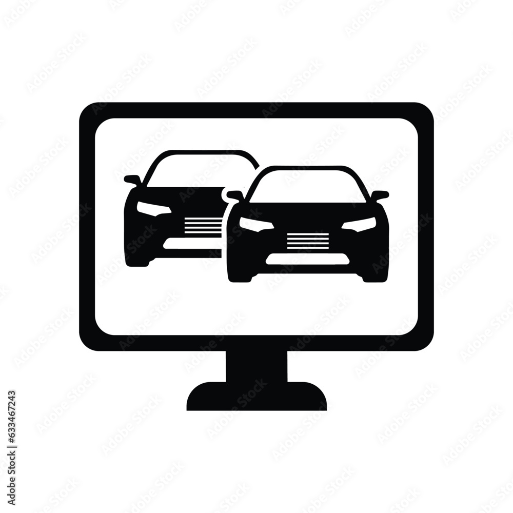 computer diagnostic machine, icon, vector illustration eps10
