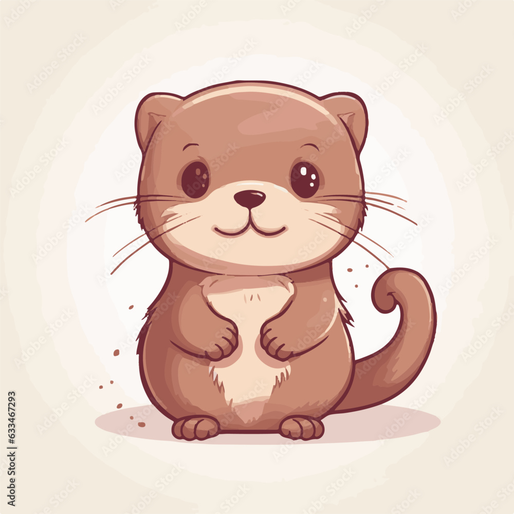 Logo vector illustration of an Kawaii Mink Logo vector illustration of an Kawaii Mink