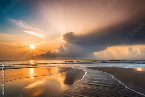 sunset on the beach © Muhammad Naeem