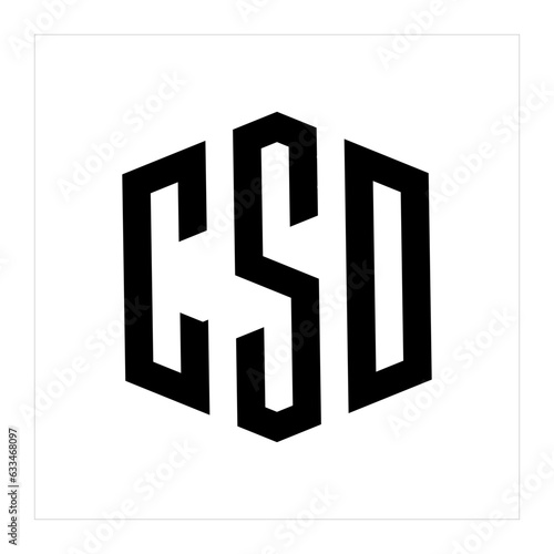 Initial CSD letter luxury beauty flourishes ornament monogram logo Swoosh Letter Logo Design for business and company identity. Water Wave CSD Logo with modern trendy