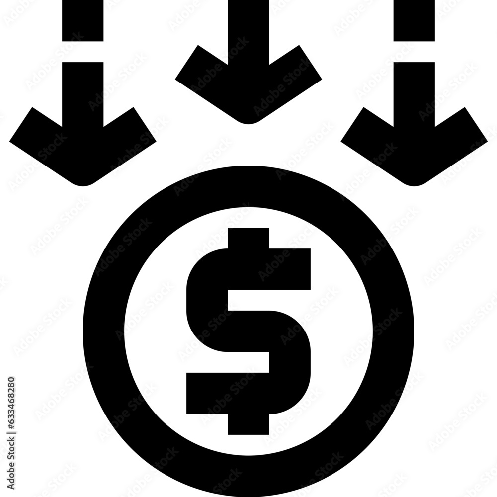 receive money black outline icon receive money black outline icon
