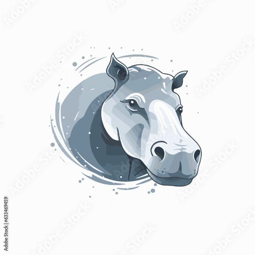 Logo vector illustration of an Hippopotamus