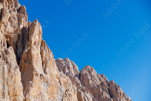 Aladaglar National Park. Cloudy mountain landscape. Transmountain trips. Trekking Aladaghlar. Turkey..