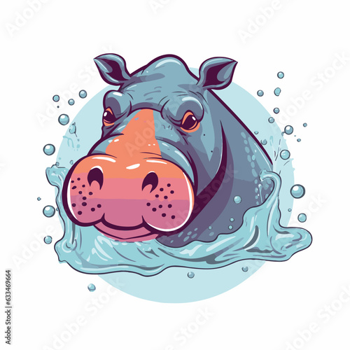 Logo vector illustration of an Hippopotamus