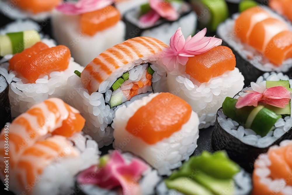 sushi with salmon sushi with salmon