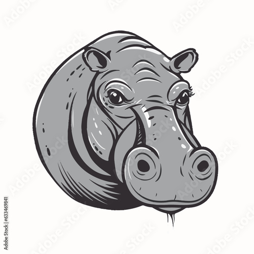Logo vector illustration of an Hippopotamus