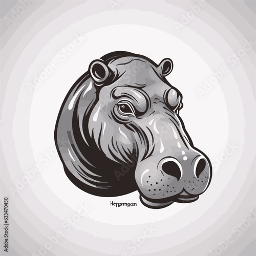 Logo vector illustration of an Hippopotamus