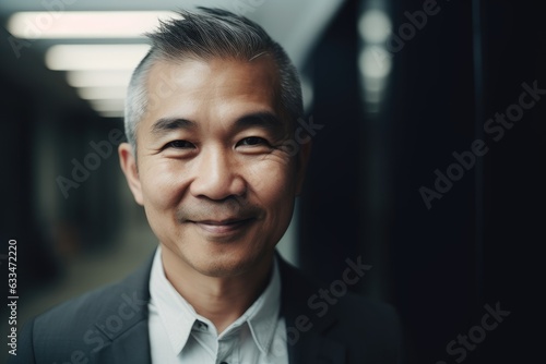 Wallpaper Mural Middle aged asian businessman smiling and looking at camera in the office portrait Torontodigital.ca