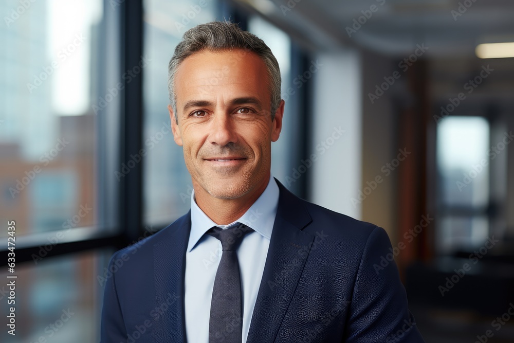 Middle Aged Caucasian businessman ceo manager in the office Middle Aged Caucasian businessman ceo manager in the office