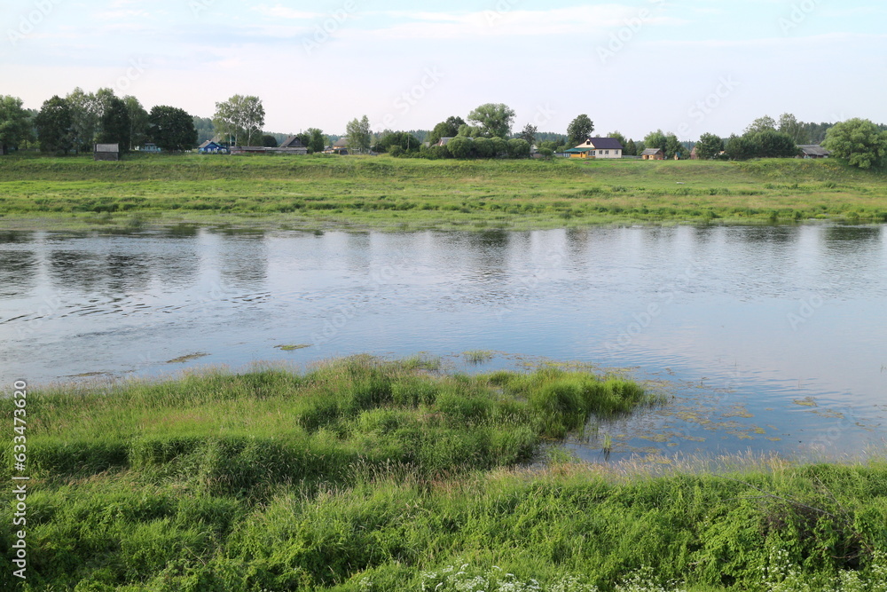 River in the countryside on a summer evening River in the countryside on a summer evening
