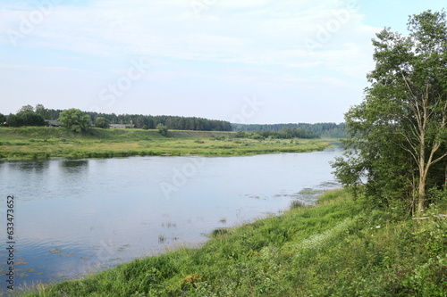 River in the countryside on a summer evening