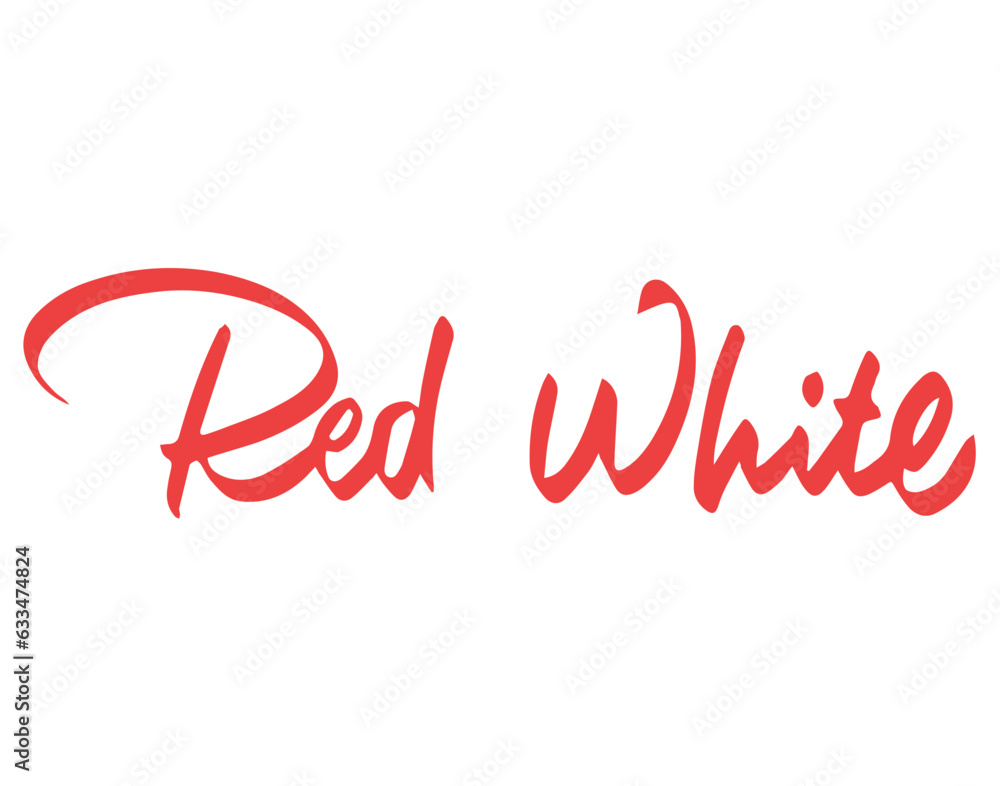 RED WHITE callligraphy sign