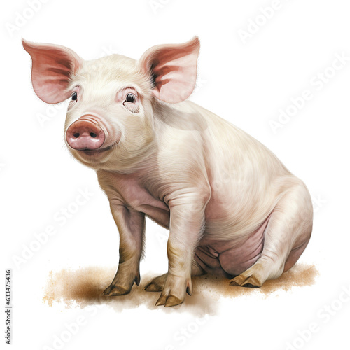 cute piglet on transparent background © I LOVE PNG