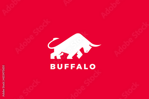 Bull Taurus Ox Logo Abstract Design Silhouette