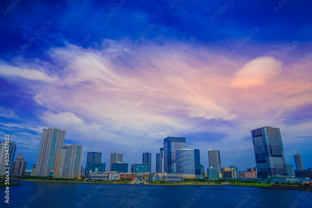 Obraz premium 東京都中央区のマンション群