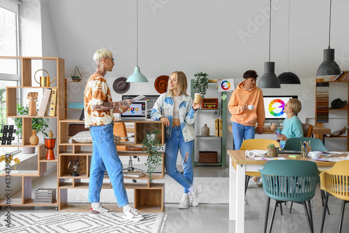 Team of graphic designers w...