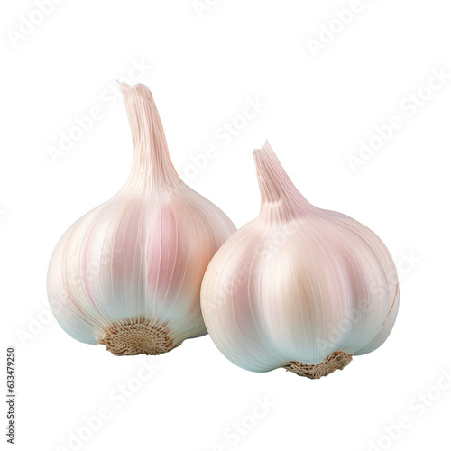 Raw garlic transparent background