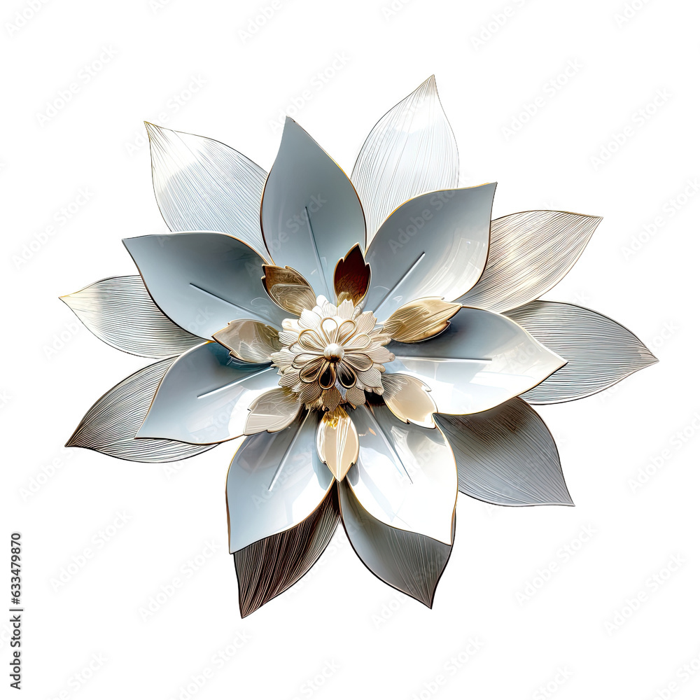 Floral adornment of silver