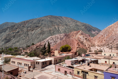 View of the city of Purmamarca in Jujuy. Postcard from viewpoint (ID: 633480018)