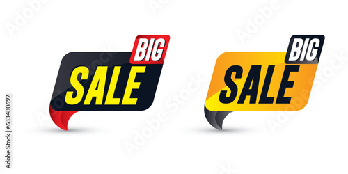 Bold and Dynamic Big Sale Tag Vector Illustration