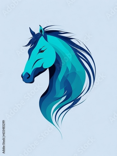 horse isolated on white logo