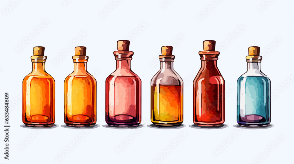 Drawing of a bottle with medicines on a white background minimalism vector Drawing of a bottle with medicines on a white background minimalism vector