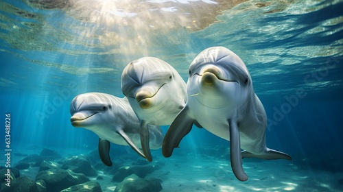 Wild life dolphins underwater photography © Tahir