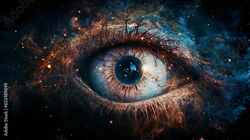 surrealist universe, gaze of eternity, generative ai