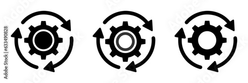 Sync process vector icons set