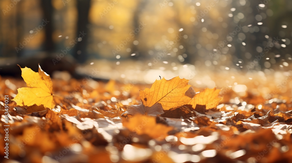 colorful autumn leaves on a windy day colorful autumn leaves on a windy day