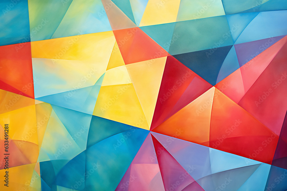 Abstract geometric polygon background with a modern colourful graphic banner design, computer Generative AI stock illustration image Abstract geometric polygon background with a modern colourful graphic banner design, computer Generative AI stock illustration image