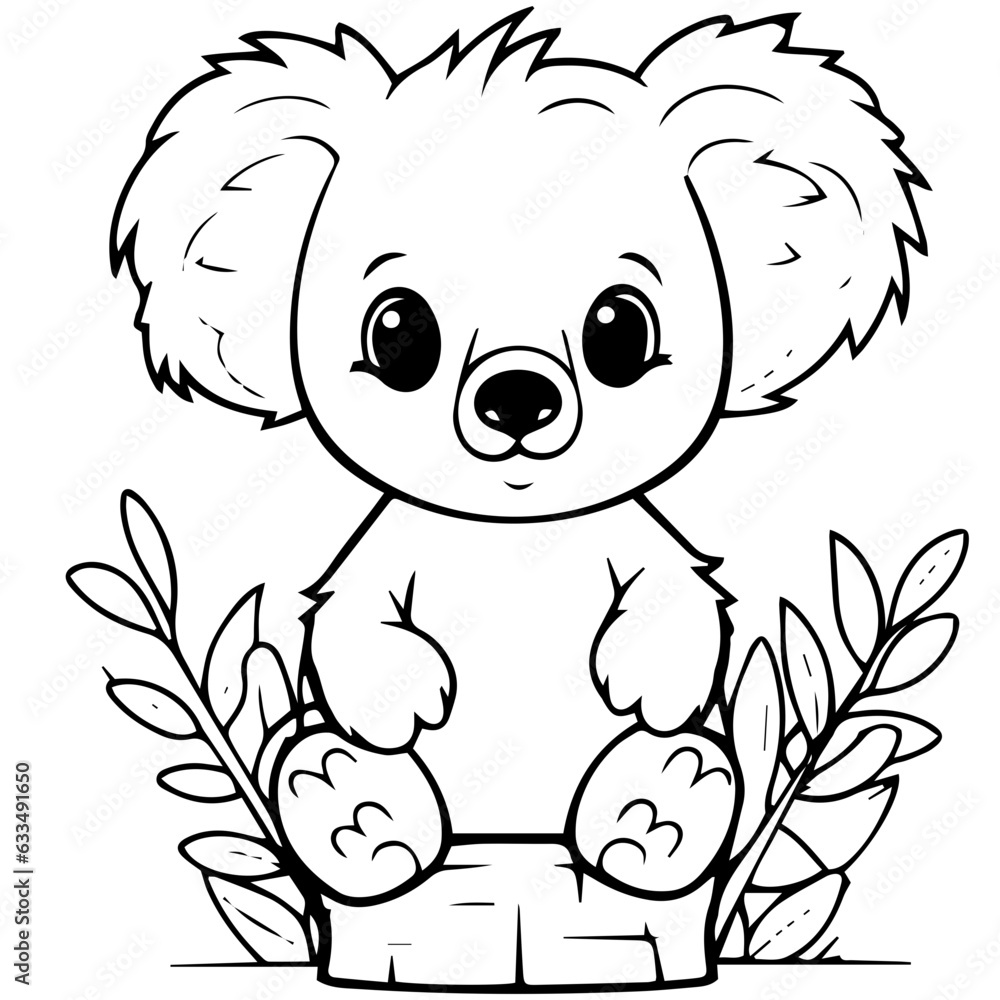 koala bear coloring page illustration koala bear coloring page illustration