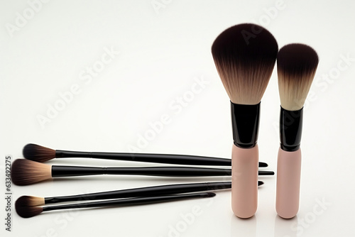  bristle contour with black handles, in the style of neutral color palette, clear edge definition, soft-focus technique, light silver, bulbous, airbrushing, use of fabric