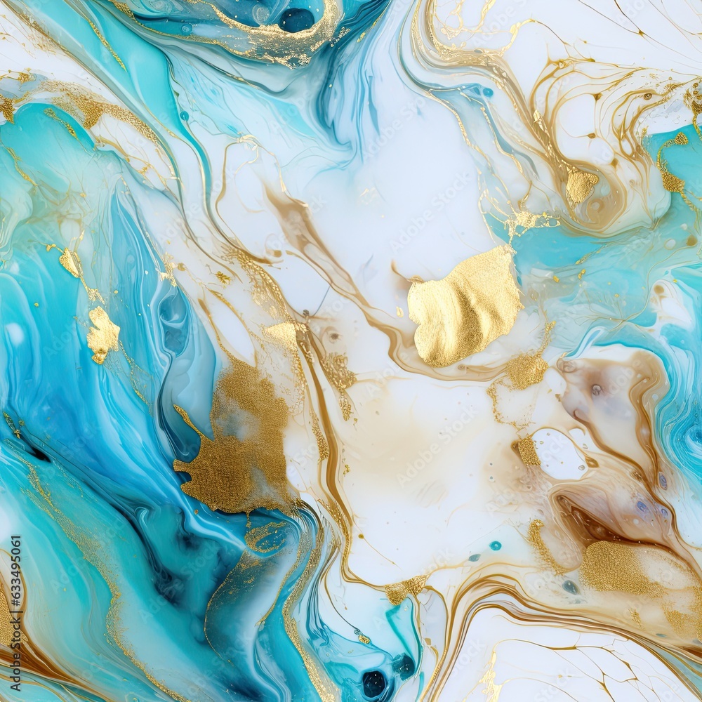 Luxury teal blue and gold marble abstract texture background. Premium ...