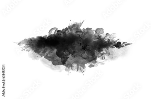 Fototapeta Abstract black smoke blot
