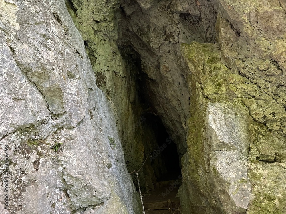 Cave of Maxim or The cave of the Haiduk Maxim in a Park forest Jankovac - Papuk nature park, Croatia (Špilja hajduka Maksima ili Maksimova špilja u park šumi Jankovac - Park prirode Papuk, Hrvatska)